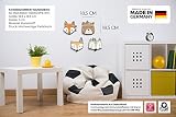 luvel – 3D-Wanddeko Kinderzimmer 4er-Set – (M1) *** NEUHEIT *** süße bunte Indianer Tierköpfe mit 3D-EFFEKT in TOP Qualität / 10mm Kunststoff / MADE IN GERMANY - 2