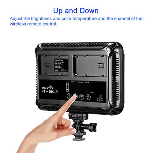 Excelvan PT-504s clairage Photographique 504 pcs LED 5600K 3600LM Lampe Vid o sur Cam ra avec Panneau Toucher pour Nikon Canon Pentax JVC DSLR Cam scope DV reviews Excelvan PT-504s clairage Photographique 504 pcs LED 5600K 3600LM Lampe Vid o sur Cam ra avec Panneau Toucher pour Nikon Canon Pentax JVC DSLR Cam scope DV
