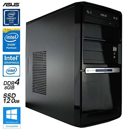 SNOGARD BasicLine PC Professional | Pentium G3460 2x 3500MHz CPU | 8096MB DDR3 | 250GB SSD | Intel® GMA-HD Graphics • Home & Office Business & Multimedia Desktop Computer Workstation , Card Reader, CD/DVD-Brenner, LAN, Sound