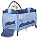 FDS Baby Bed Travel Cot Infant Sleeping Furniture Playpen with Toys (Blue)