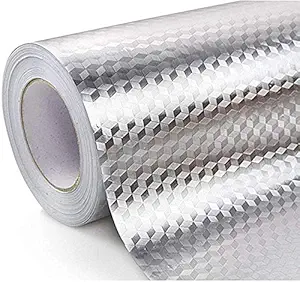 Credly Kitchen Oil Proof Waterproof Sticker Aluminum Foil Kitchen Stove Cabinet Stickers Self Adhesive 60 cm x 2 Meter