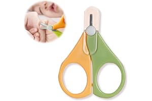IOSPKKIO® Baby Nagelknipser Schere,Sicher und Einfach zu Bedienen- Sichere und optimale Pflege für zarte Baby-Fingernägel,Verhindern, Dass Fleisch Gefangen Wird(Gelbgrün)