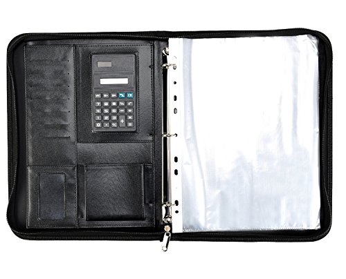 Arpan A4 violett Deluxe Leder Look Business Konferenz Ring Binder Portfolio - 3