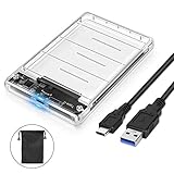 ★【USB C Gen 2 (10 Gbit / s) Superschnelle Geschwindigkeit】: Dieses Festplattengehäuse ist mit einem USB 3.1 Gen 2-Anschluss für ultraschnelle Übertragungsraten ausgestattet. Unterstützt UASP ist die schnellste Übertragungsrate bis zu 6 Gbit / s. Abwärtskompatibel mit USB 2.0 / 1.1 Verbindungen. Unterstützt das UASP-Übertragungsprotokoll.