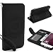 Produktbild Urcover® Apple iPhone 6 Plus / 6s Plus Handy Schutz-Hülle | Lotus Pattern Wallet Schwarz | Kartenfach & Standfunktion | Flip Case | Trendy Tasche | Cover Schale | Smartphone Zubehör
