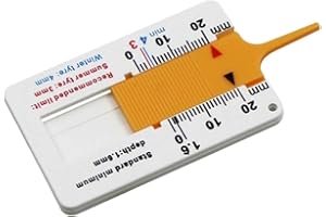 FENTEER Profil Tiefenmesser Reifen Profilmesser Werkzeug für Auto Reifen