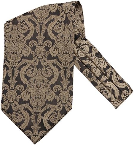 Kissing U Men's Floral Cravat Ascot Silk Scarves Gentlemen Paisley Jacquard Woven Suit Accessories (18)