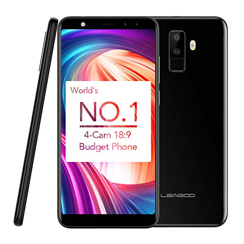 Leagoo M9,Smartphone 3G,Cellulari in Offerta,5.5'' pollici schermo,Quad-core 1.3GHz,Quattro fotocamera(F: 5MP + 2MP, P: 8MP + 2MP),2G RAM + 16G ROM,fingerprint ID,2850mAh,Android 7.0 telefoni (nero)