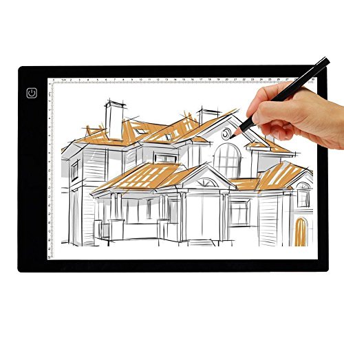 Tableta de Luz A3, G&M only 5.5mm Super Delgado y Brillo Ajustable en 3 Niveles Tableta de luz Portátil para Dibujar Tatuaje Sketching Diseño Artesanía, Animación, Bocetos, X-Ray (A3)