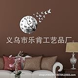 WXIN Spiegel Wand Aufkleber / Schmetterling Form Spiegel Wand Aufkleber Uhr / Wanduhr / Spiegel Wandaufkleber / Silber