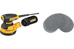 DEWALT DWE6423-QS Excenterslip 125mm & DEWALT DTM3117-QZ slipgaller 125 mm K240 10 st, 6 stycken