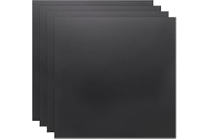 QUARKZMAN 4 ark av ABS-plast, 0,02 tum tjock 30 x 30 cm, flexibla hårda plastskivor, termoformbar panel för hantverk och hemi