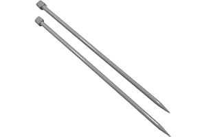 JYC CREATIVE Paire d'aiguilles à tricoter 9 mm x 35 cm, aiguilles longues avec poignée ergonomique à prise ferme, idéales pour les projets de tissage, adaptées aux débutants et aux experts (1 paire, 9 mm x 35 cm)