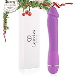Vibradores Sexuales Mujer, Louviva Consoladores Sexuales Mujer Consolador Vibrador Penes Realisticos para hombre,100% impermeable(Color Lila)
