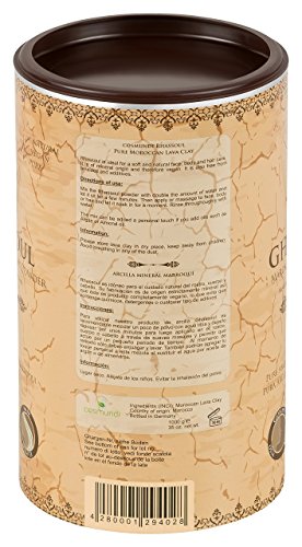 Marokkanische Lavaerde „cosmundi Ghassoul“ 1 kg Mineralische Tonerde zur Haar-/Körperpflege und Gesichtsmaske/Peeling - 5