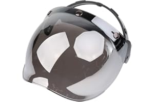 D DOLITY Visiera Bolla Bubble 3 Bottoni Snap Parabrezza Antinebbia Per Casco Moto Bonanza Biltwell