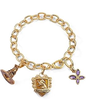 Harry Potter Hufflepuff Bettelarmband Lumos Edition 3 Charms vergoldet