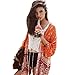 Produktbild Sunnywill Boho nationalen gedruckt Chiffon Schal Kimono Cardigan Tops vertuschen Bluse für Damen Mädchen (L)