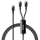 Mcdodo CA-8780 2in1 100W Type-C TO Lightning & Type-C PD Ledli Data-Şarj Kablo 1.2M-Siyah