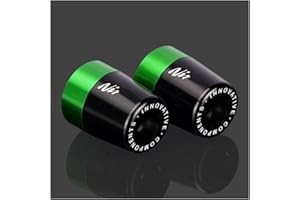 Velospeed Handlebar Grip End For Kawasaki Ninja 250 300 400 650 1000 400R 250R 250SX 1000SX H2R ZX14R ZX10R ZX6R Motorcycle CNC Aluminum Handlebar Bar Ends Plug Balance Pad Accessories (green)