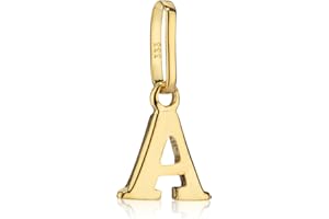 NKlaus Alphabet Kettenanhänger - kleine Buchstabe Anhänger Gold 333 - Gelbgold 8 Karat - Kinder Talisman Amulett