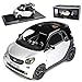 Produktbild Norev Smart ForTwo Coupe C453 Weiss mit Schwarz Ab 2014 1/18 Modell Auto mit individiuellem Wunschkennzeichen
