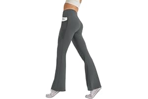 Glacspyg Spodnie do jogi Casual Pocket Jogging Spodnie damskie Sportowe Wysoka talia Jazz Szeroki elastyczny pas