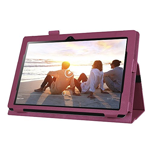 AVIDET Lenovo Miix 310 Hülle Case Etui Tasche, Ledertasche Schutzhülle Bumper Hüllen Tasche Leder Hülle Ultra Slim Lederhülle Flip Case Etui für Lenovo Miix 310 (Lila) - 3
