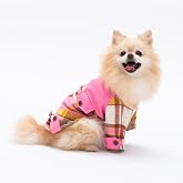 Pawstar Pembe Plaid K&uuml;&ccedil;&uuml;k Irk K&ouml;pek Kabanı (2XL)