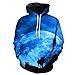 Produktbild 3D Gedruckte Hoodie Sweatshirt Herren Damen,DoraMe Männer Frauen Lange ärmel Kapuze Pullover Wolf Print Bluse Frühling Herbst Shirt Lässig Sport Hemd (A - Blau, 2XL)
