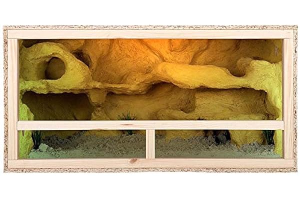 Repiterra Terrarium Reptiles & Batraciens En Bois OSB , Facile à Monter, Vivarium avec Aération Sur Les Côtés - 100x50x50cm