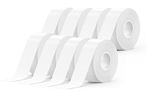 ‎SUPVAN SUPVAN KATASYMBOL E10/E11/E16 Taśma do Etykiet Termiczne Wodoodporne, Samoprzylepne Etykiety Żaroodporne Do Domu, Biura, Szkoły, 15 mm X 6 m, 8 Rolki, Czarny Na Biały