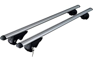 MOTO SPORT MONDO Compatible avec Dacia Duster 2018 Barres DE Toit pour Voiture 120 CM Barres DÉJÀ avec Rails Non ATTACHÉS COMPLÈTEMENT AU Toit Porte-Bagages en Aluminium HOMOLOGUÉ