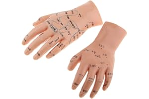 Tubayia 1 Paire Modèle D'Acupuncture de Main avec Points D'acupuncture étiquetés pour L'enseignement Scolaire