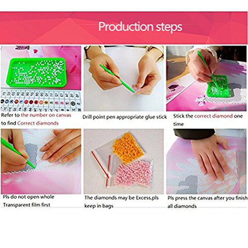 Ningmi Voll runder Diamant-Schnee-Tag Winter-Diamant-Malerei DIY Kit Diamant-Stickerei-Kit 14.4×14.4inch - 2