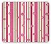 Produktbild Drempad Gaming Mauspads, Floral Mouse Pad, Vibrant Pink Flowers Blossoms on a Striped Background Ornamental Illustration, Standard Size Rectangle Non-Slip Rubber Mousepad, Pink Grey White