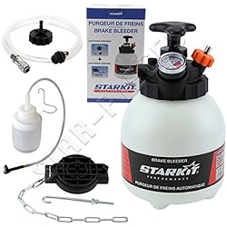 STARKIT PERFORMANCE Kit Complet purgeur de Frein et d'embrayage 3 litres avec adaptateurs multimarques et Bouteille de récupération Liquide de Frein pour Purge Circuit de freinage.