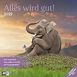 Image de Alles wird gut 2019, Wandkalender / Broschürenkalender im Hochformat (aufgeklappt 30x60 cm) - Gesch