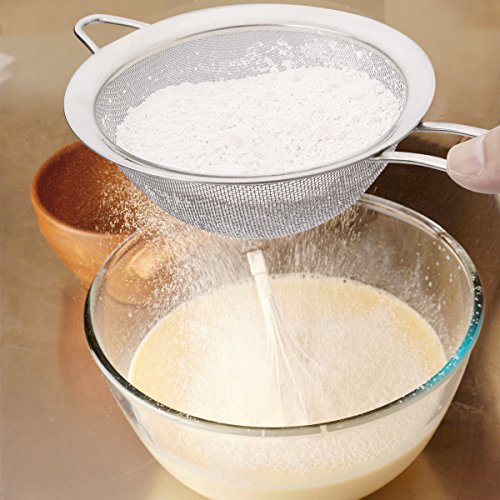 Anokay 4tlg Feinmaschig Küchensieb Mehlsieb Set 7/12/16/22 cm, aus Edelstahl - 6