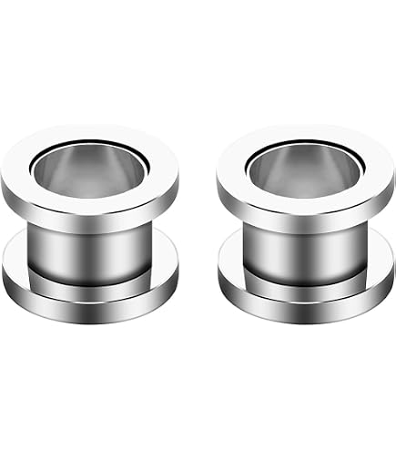 Tunnels D'oreille En Acier Inoxydable - Double Flared, Diamètres De 2 à 22 Mm, Plusieurs Couleurs