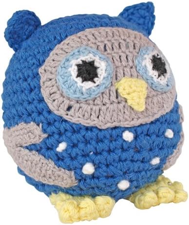 Sindibaba 12126 8 cm Ball-Shaped Crochet Owl Baby Rattle