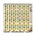 Produktbild AMDXD Set Polyester Duschvorhang Blatt Design Badewanne Vorhang für Badezimmer Bunt 180x200CM