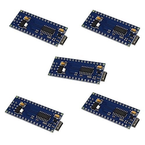 Wallzkey 5stk Mini USB Nano V3.0 Atmega 328P 5V 16M Mikrocontroller-Brett für Arduino