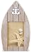 Produktbild mica Living Bilderrahmen - Boot - aus Holz - 16,5 x 1 x 27,5 cm - braun