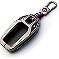 Keycept™ Metal Alloy Key Cover Compatible for BMW X Series Screen Touch Smart Key with Keychain (Type M1).