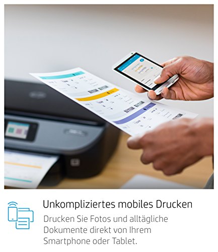 HP ENVY Photo 7130 Multifunktionsdrucker (Fotodrucker, Scanner, Kopierer, WLAN, Airprint) mit 4 Probemonaten HP Instant Ink inklusive,Schwarz
