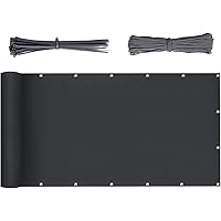 Sekey Balkon Sichtschutz Balkonabdeckung,100% Privatsphäreopak Winddicht UV-beständig Reißfest Polyestersei Lund…