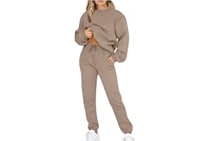 TYHONEYS Women Tracksuits Casual 2 Piece Sportwear Outfits Long Sleeve Loose Tops Skinny Round Neck Long Pants Sets Sweatshirts Suits Plus Size