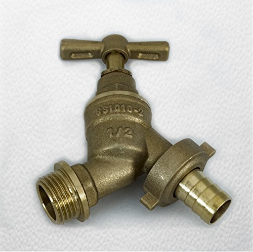 Wasserhahn, mit Schlauchverschraubung, 13 mm (1/2 Zoll)