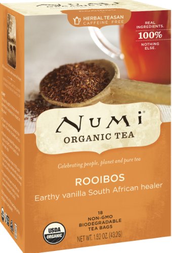 Pack of 3 x Numi Tea Organic Rooibos - Caffeine Free - 18 Bags